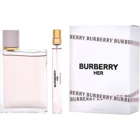 BURBERRY HER by Burberry EAU DE PARFUM SPRAY 3.3 OZ & EAU DE PARFUM SPRAY 0.33 OZ MINI